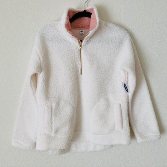 Old Navy | NWT Plush Sherpa 1/4-Zip Pullover - Picture 3 of 5